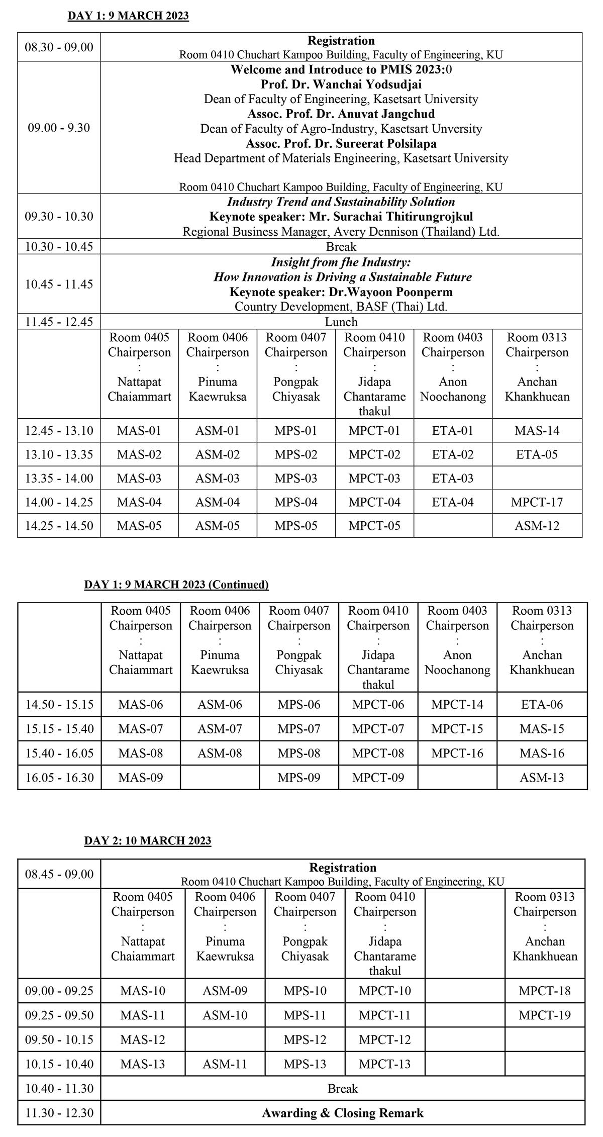 PMIS-2023-schedule